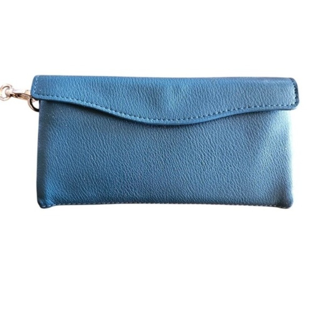 A New Day Turquoise Zip Around Wallet Compact Travel Card Holder Organizer